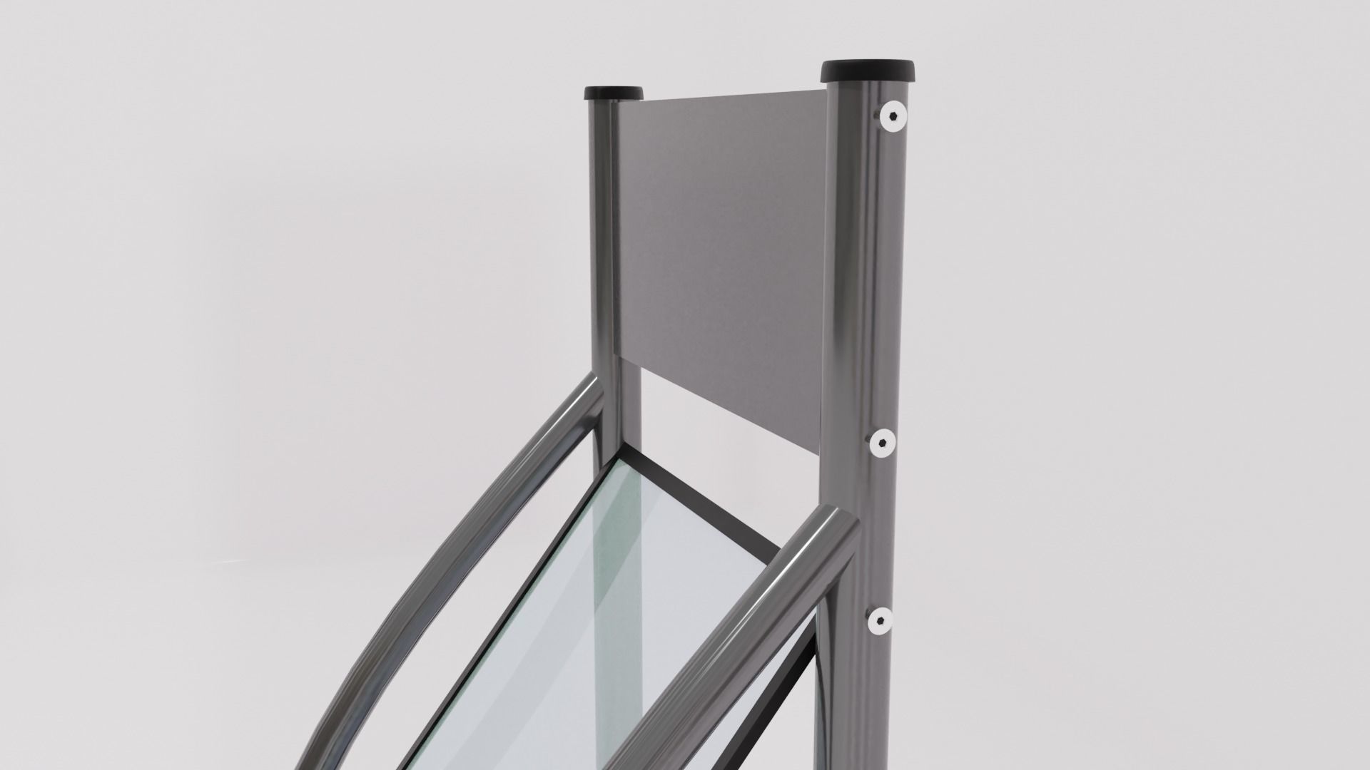 Journal Brochure Leaflet Flyer Magazine Stand Holder Low-poly 3D model_9