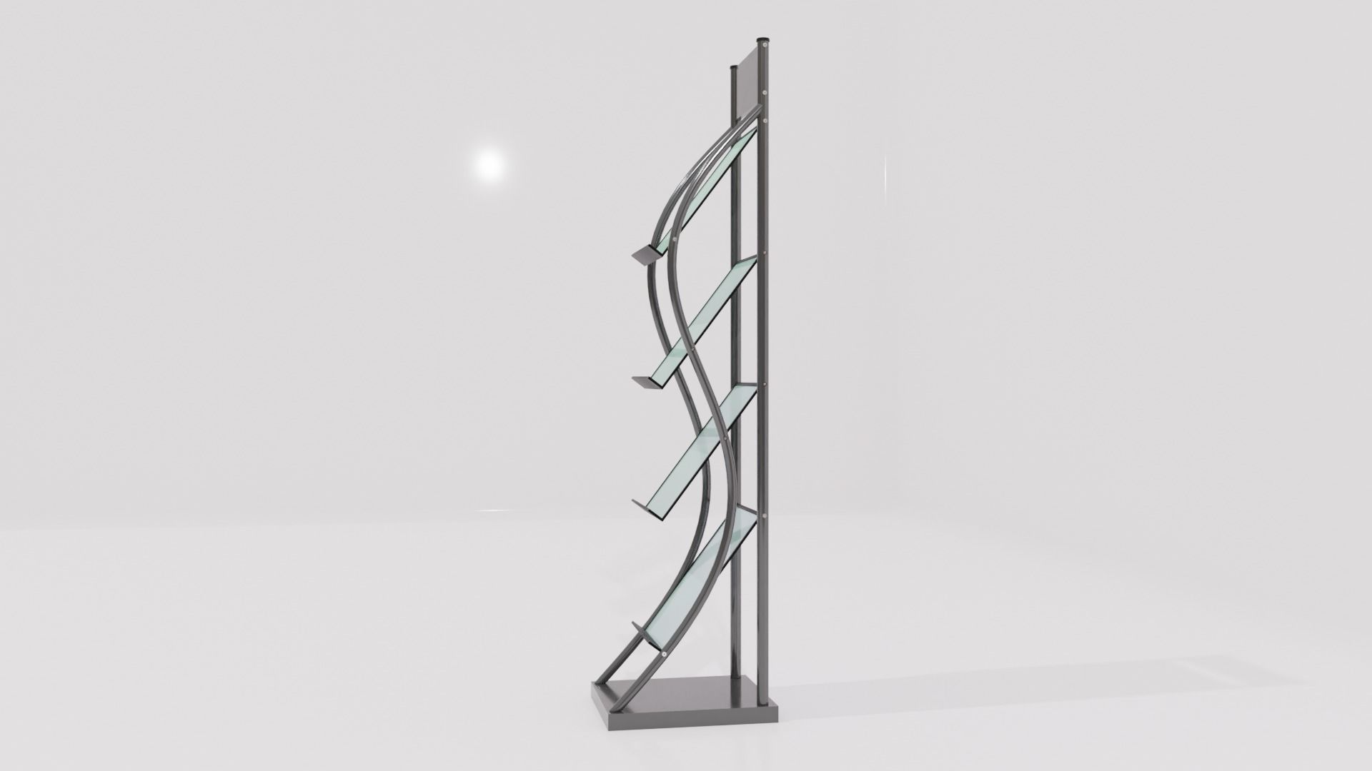 Journal Brochure Leaflet Flyer Magazine Stand Holder Low-poly 3D model_4