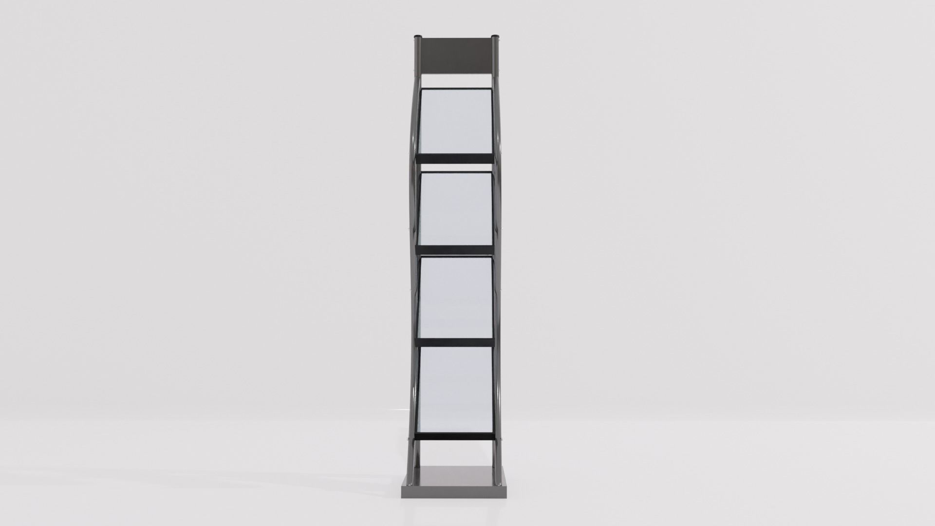 Journal Brochure Leaflet Flyer Magazine Stand Holder Low-poly 3D model_7