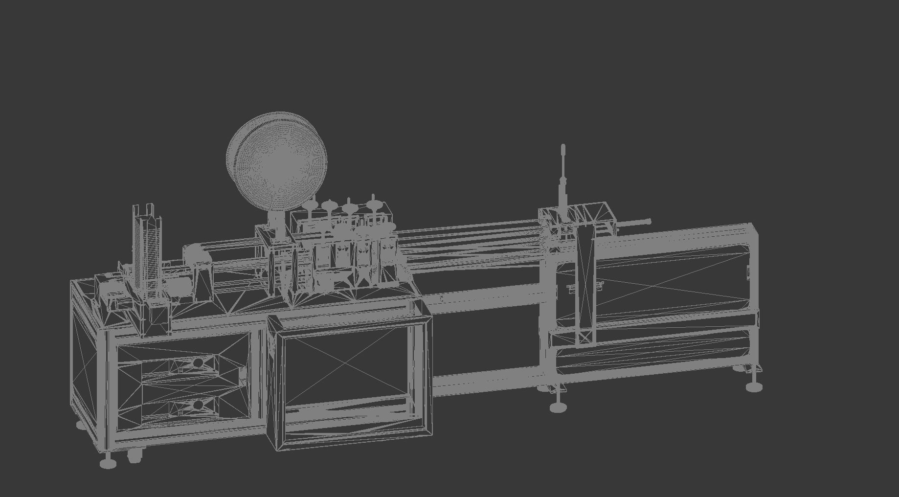 Bandage mask machine - automatic feeding 3D model_17