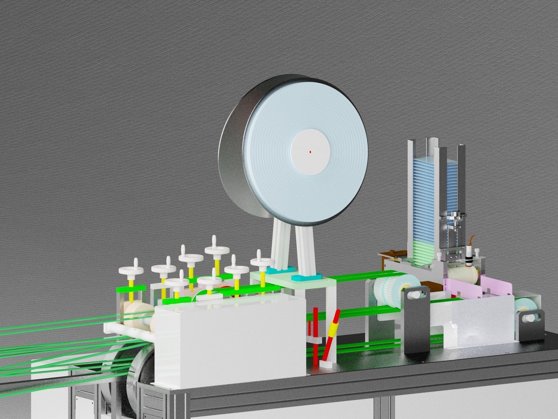 Bandage mask machine - automatic feeding 3D model_6