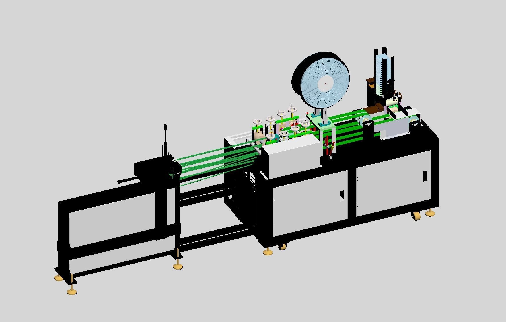 Bandage mask machine - automatic feeding 3D model_14