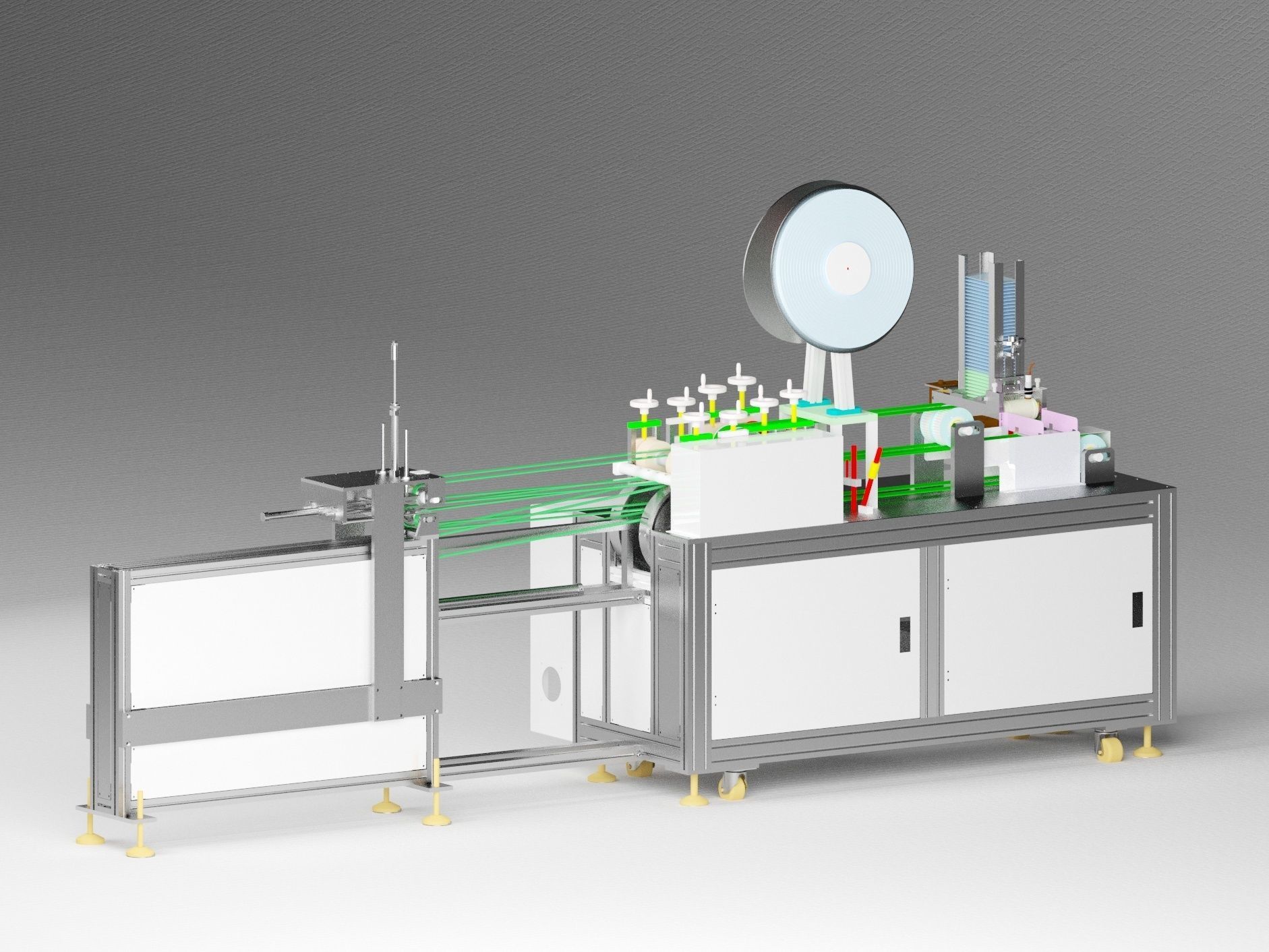 Bandage mask machine - automatic feeding 3D model_5