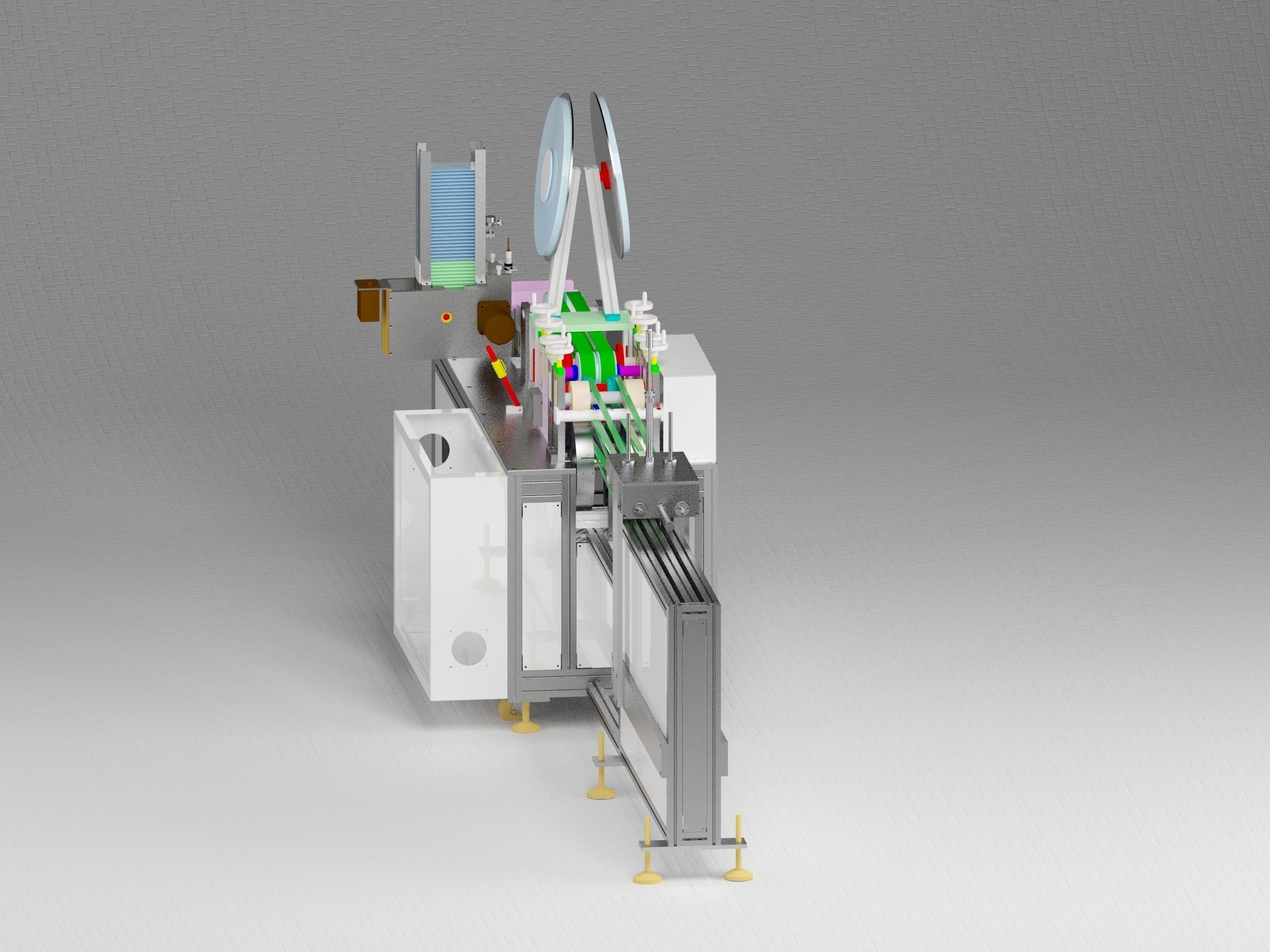 Bandage mask machine - automatic feeding 3D model_4
