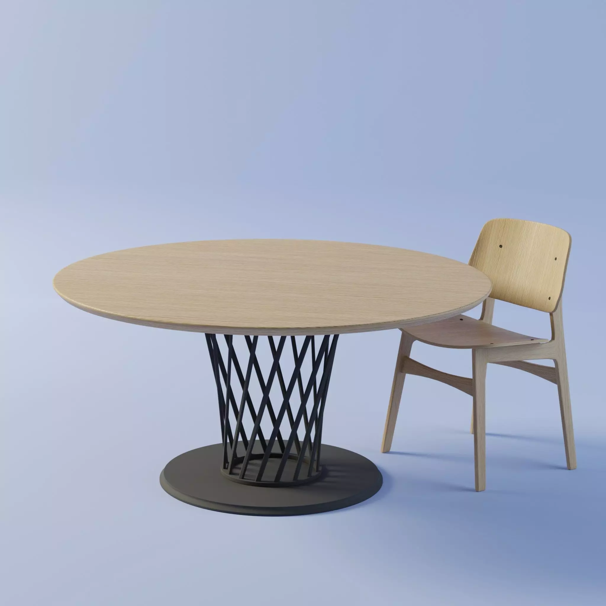 chair and table Free 3D model