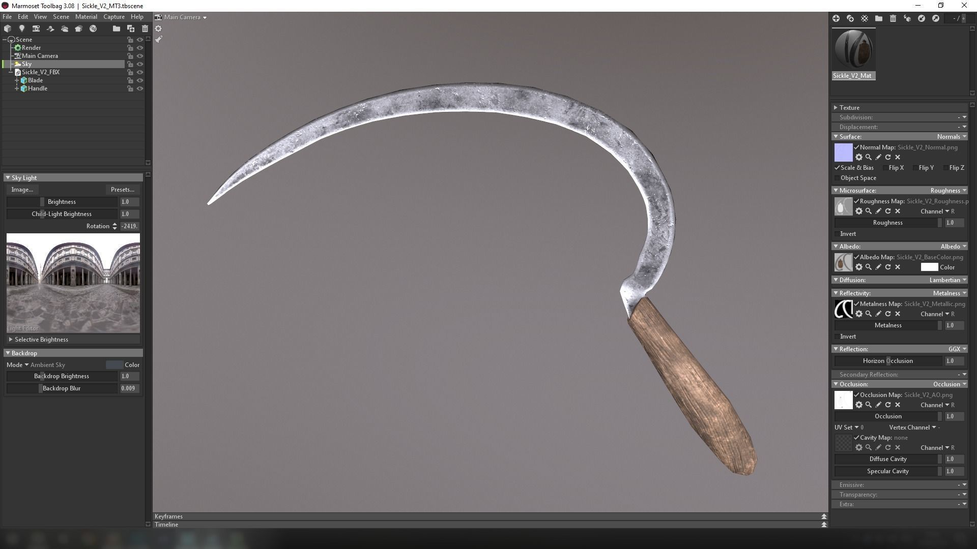 Sickle V2 Low-poly 3D model_53