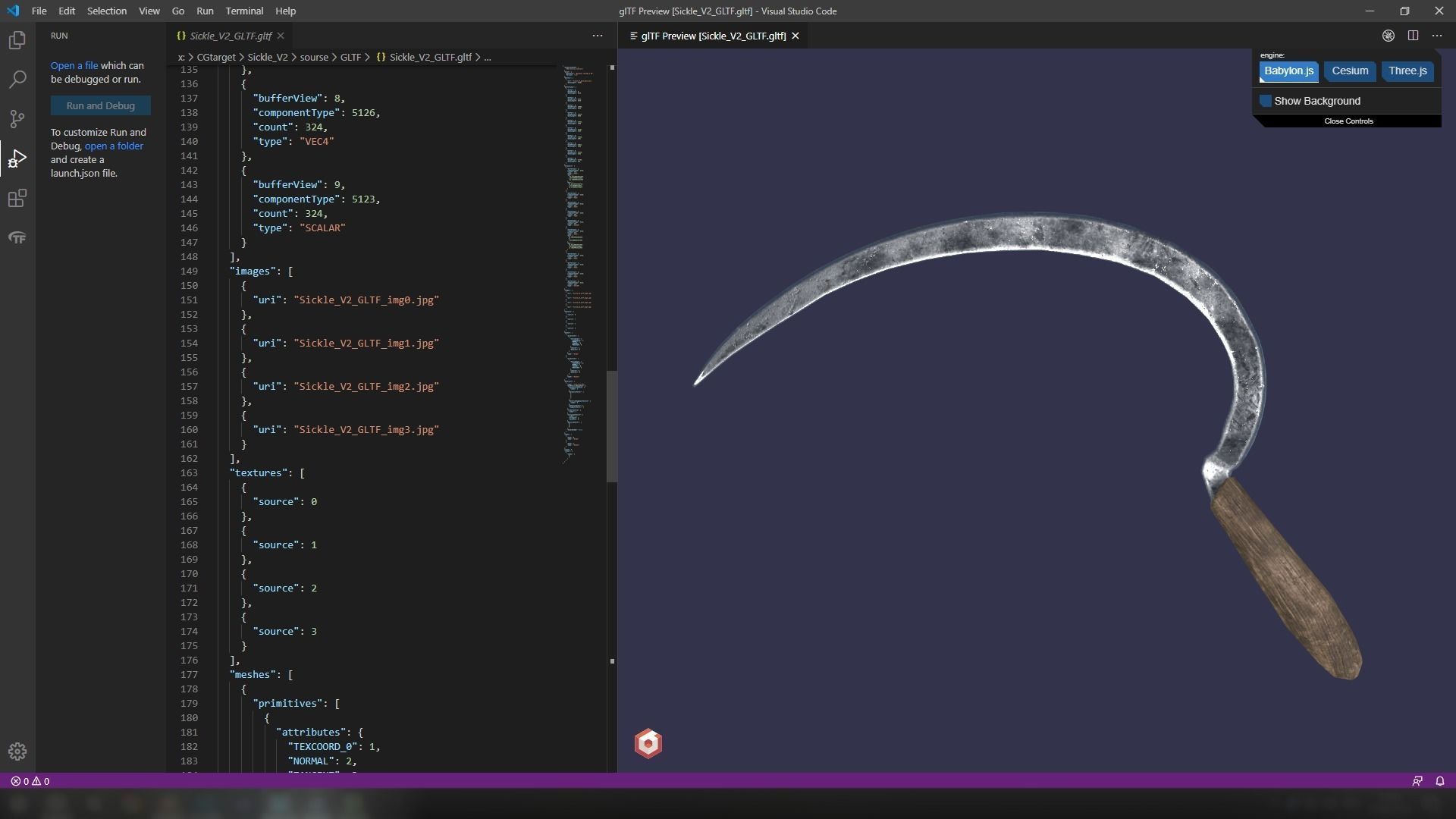 Sickle V2 Low-poly 3D model_55