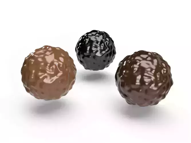 Realistic 3d Chocolate Ball Design