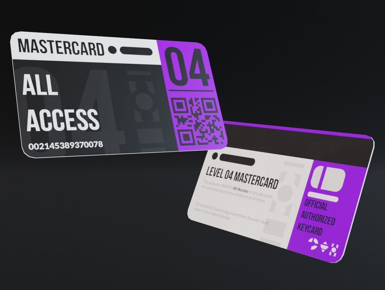 Sci-fi Keycard and Scanner for Doors Low-poly 3D model_15