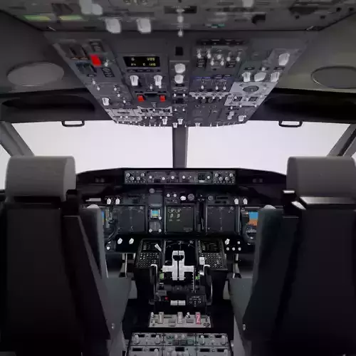 Boeing 737 Airplane Cockpit 3D model