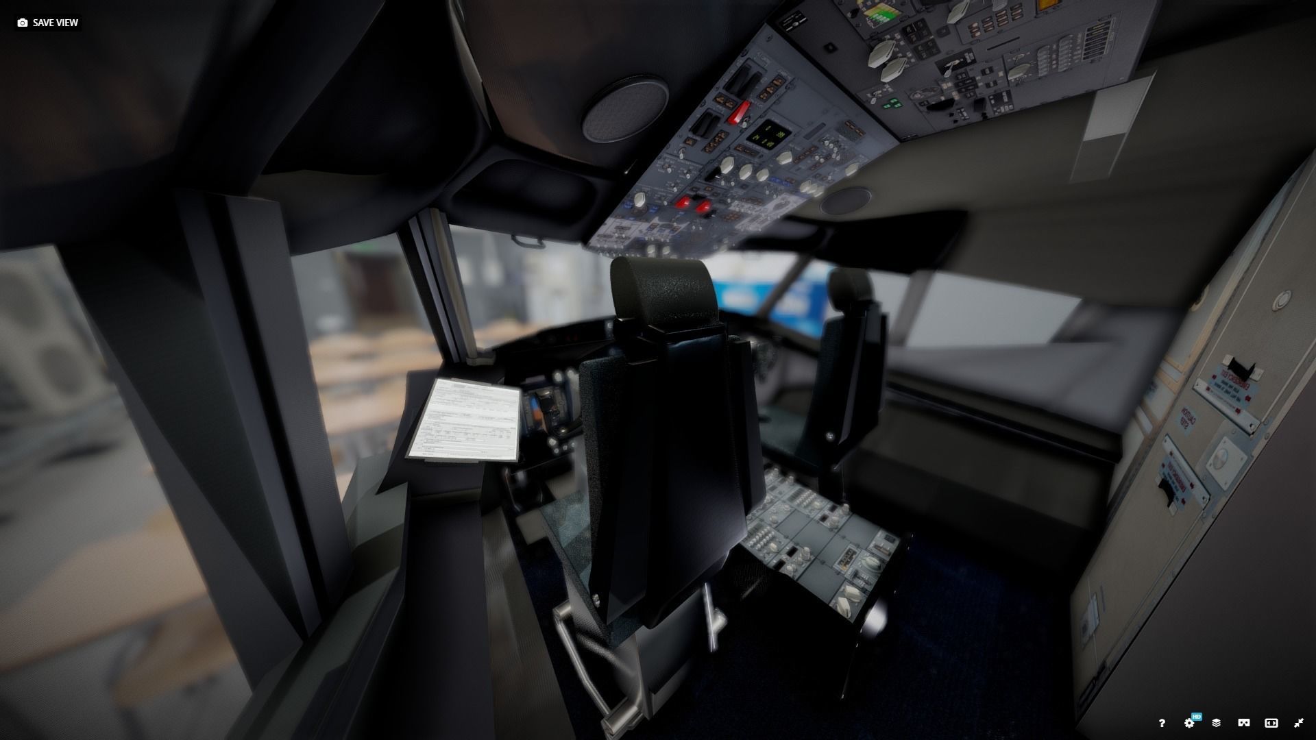 Boeing 737 Airplane Cockpit 3D model_2