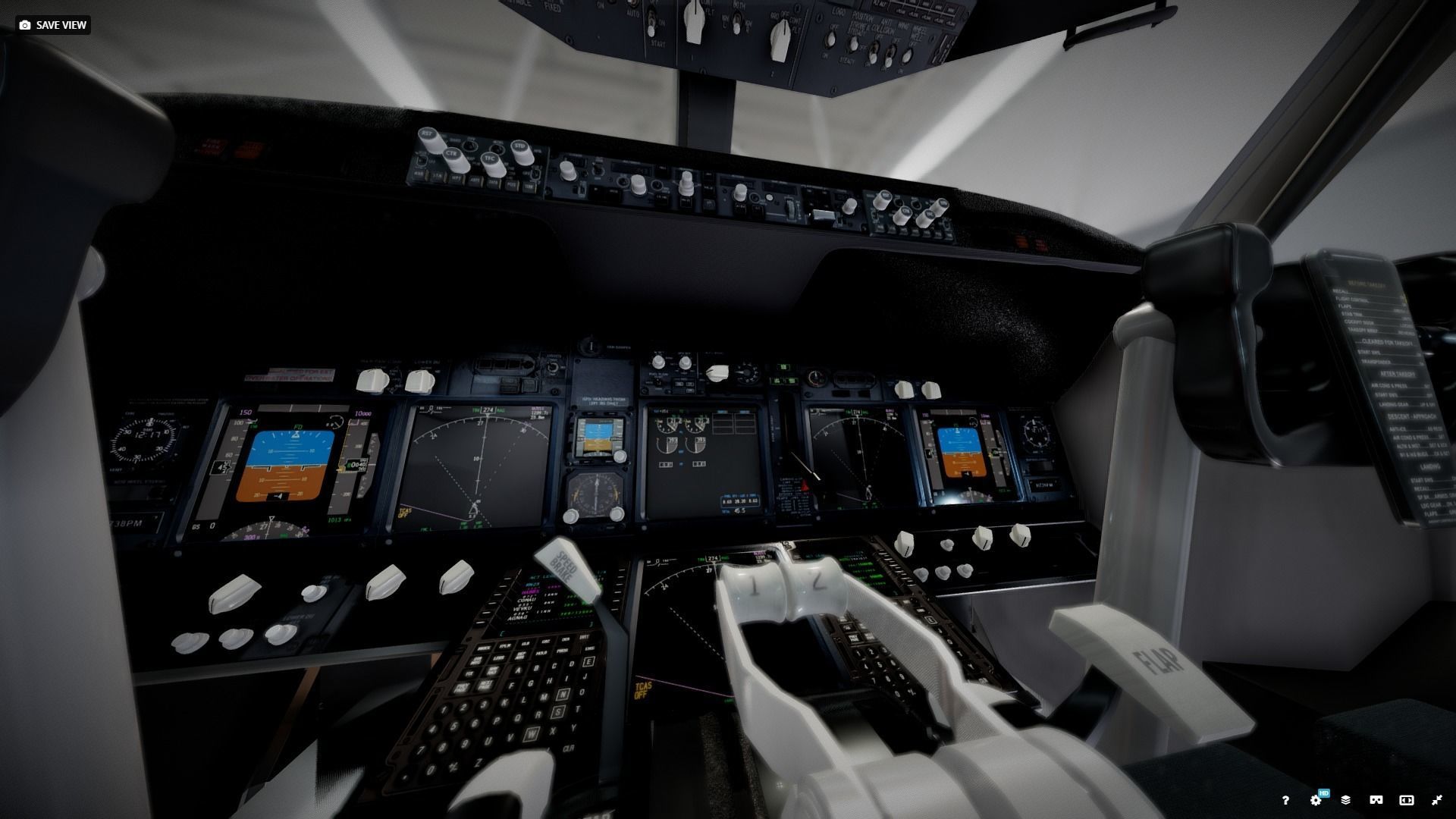 Boeing 737 Airplane Cockpit 3D model_4