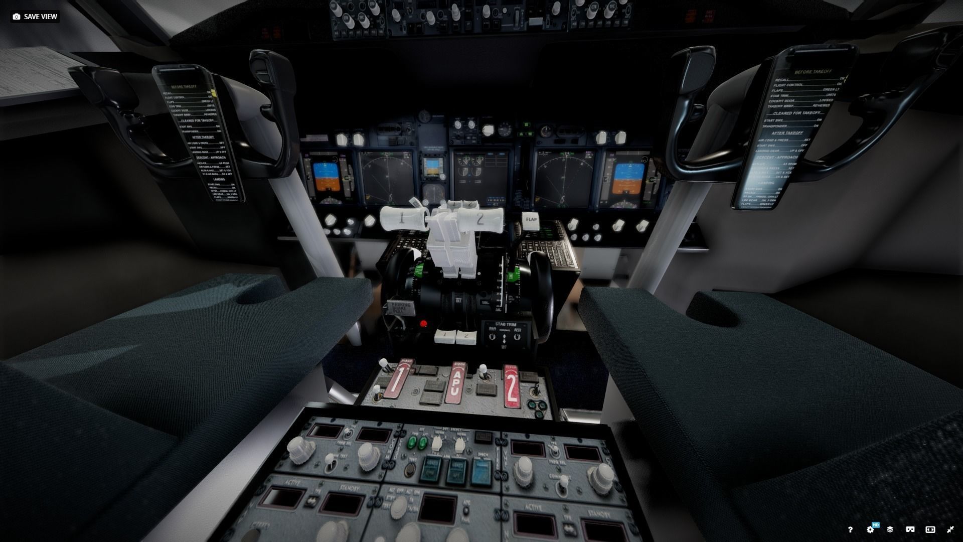 Boeing 737 Airplane Cockpit 3D model_5