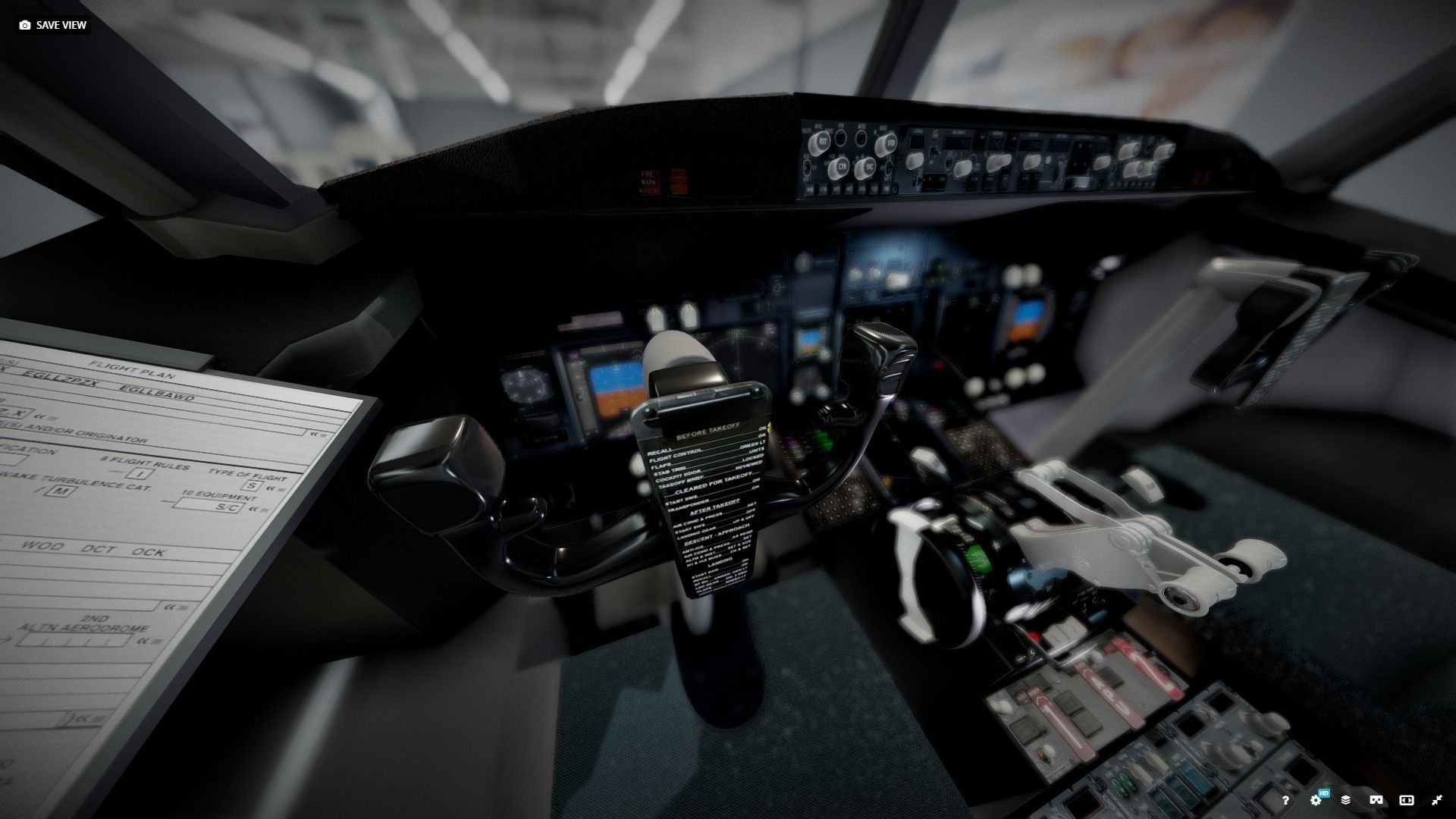 Boeing 737 Airplane Cockpit 3D model_7