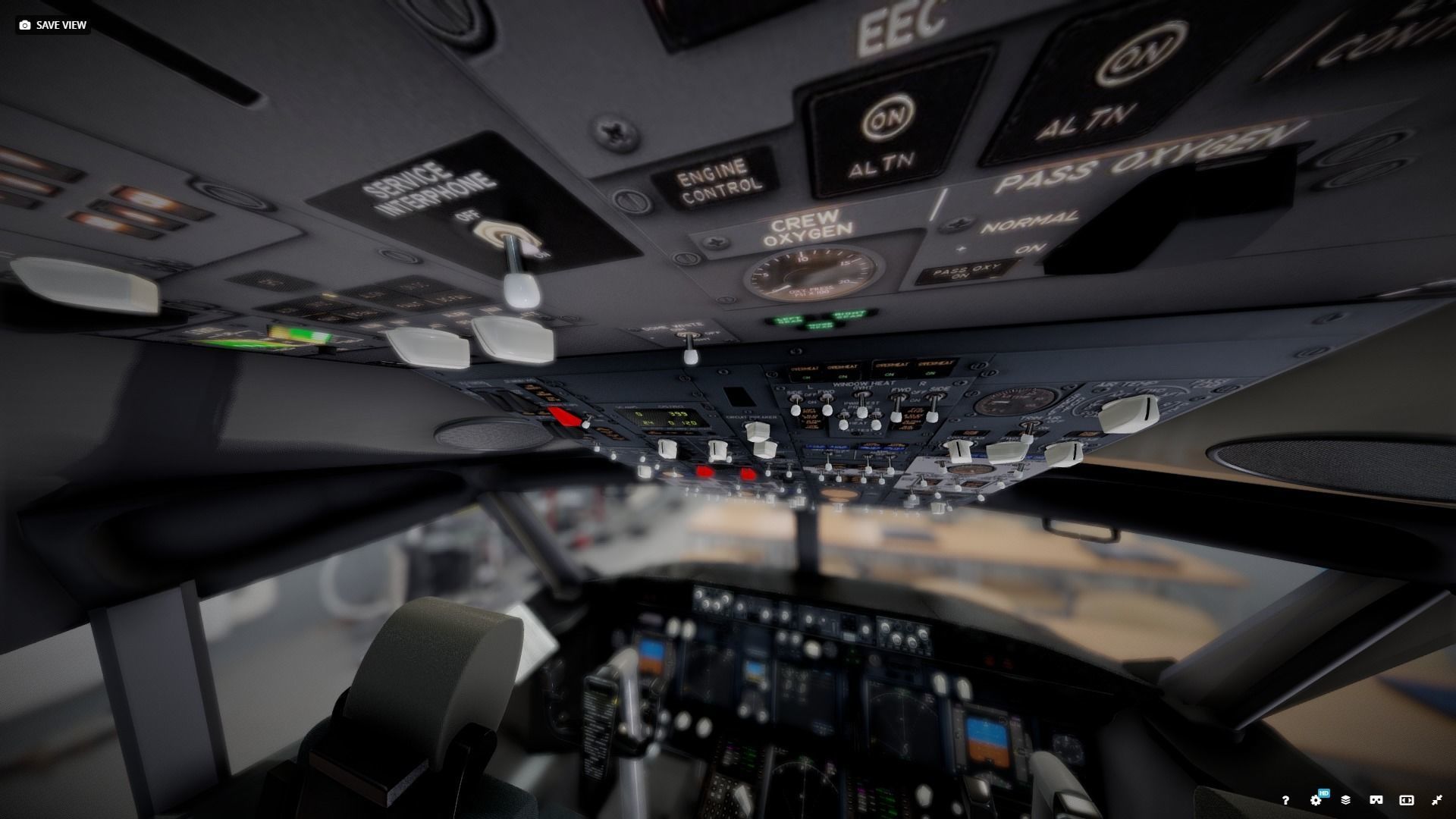 Boeing 737 Airplane Cockpit 3D model_3