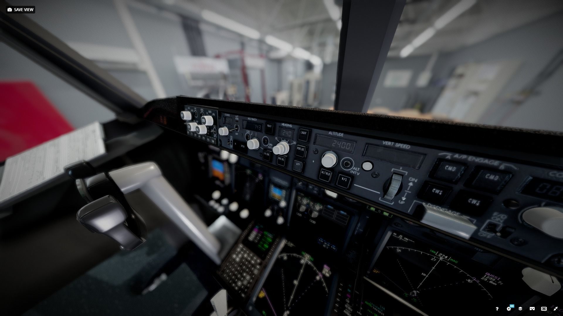 Boeing 737 Airplane Cockpit 3D model_8
