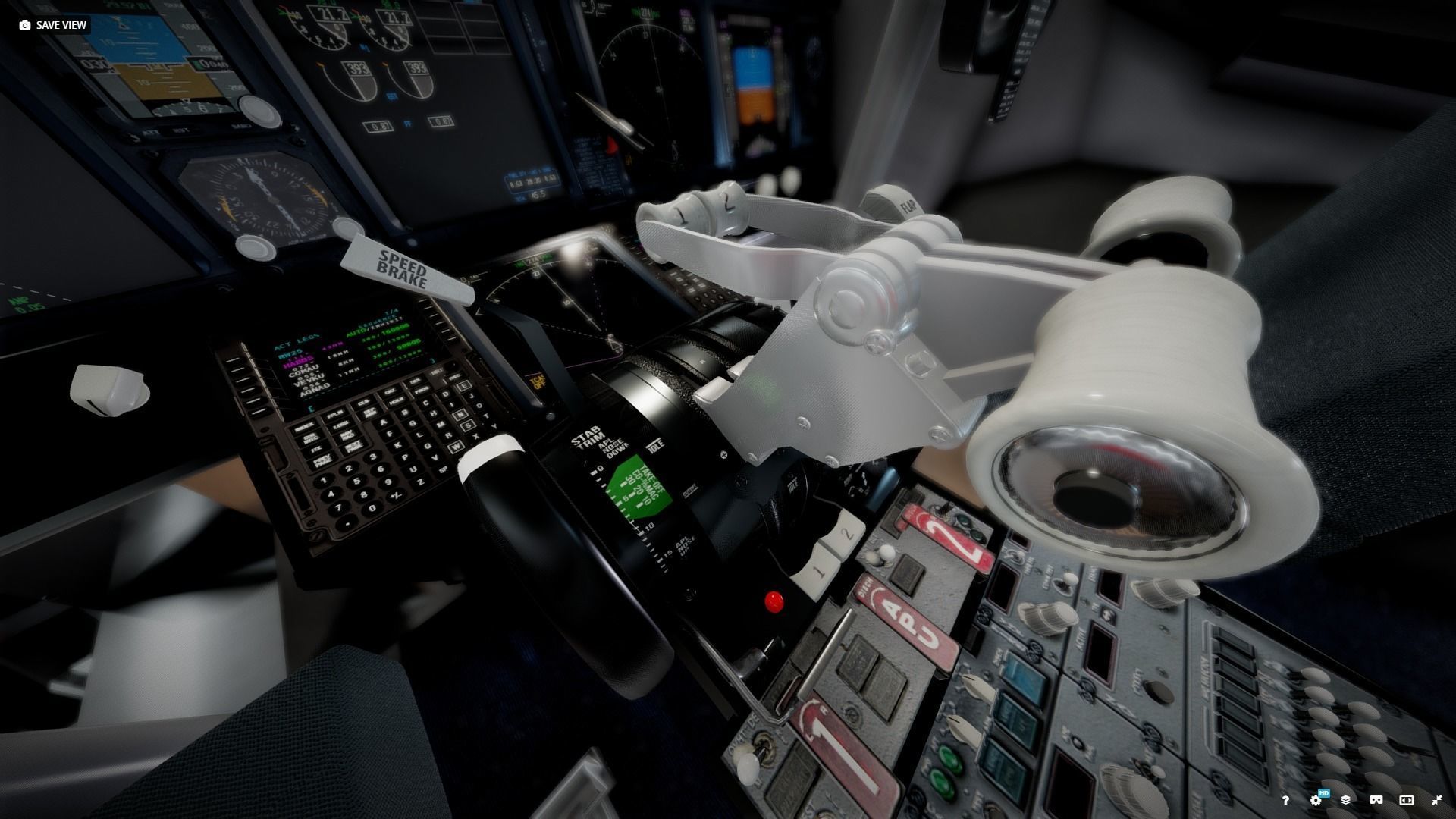 Boeing 737 Airplane Cockpit 3D model_6