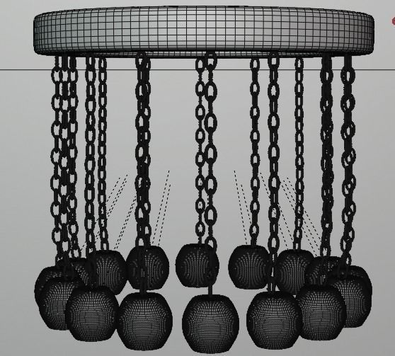 jhumar light 3D model_5