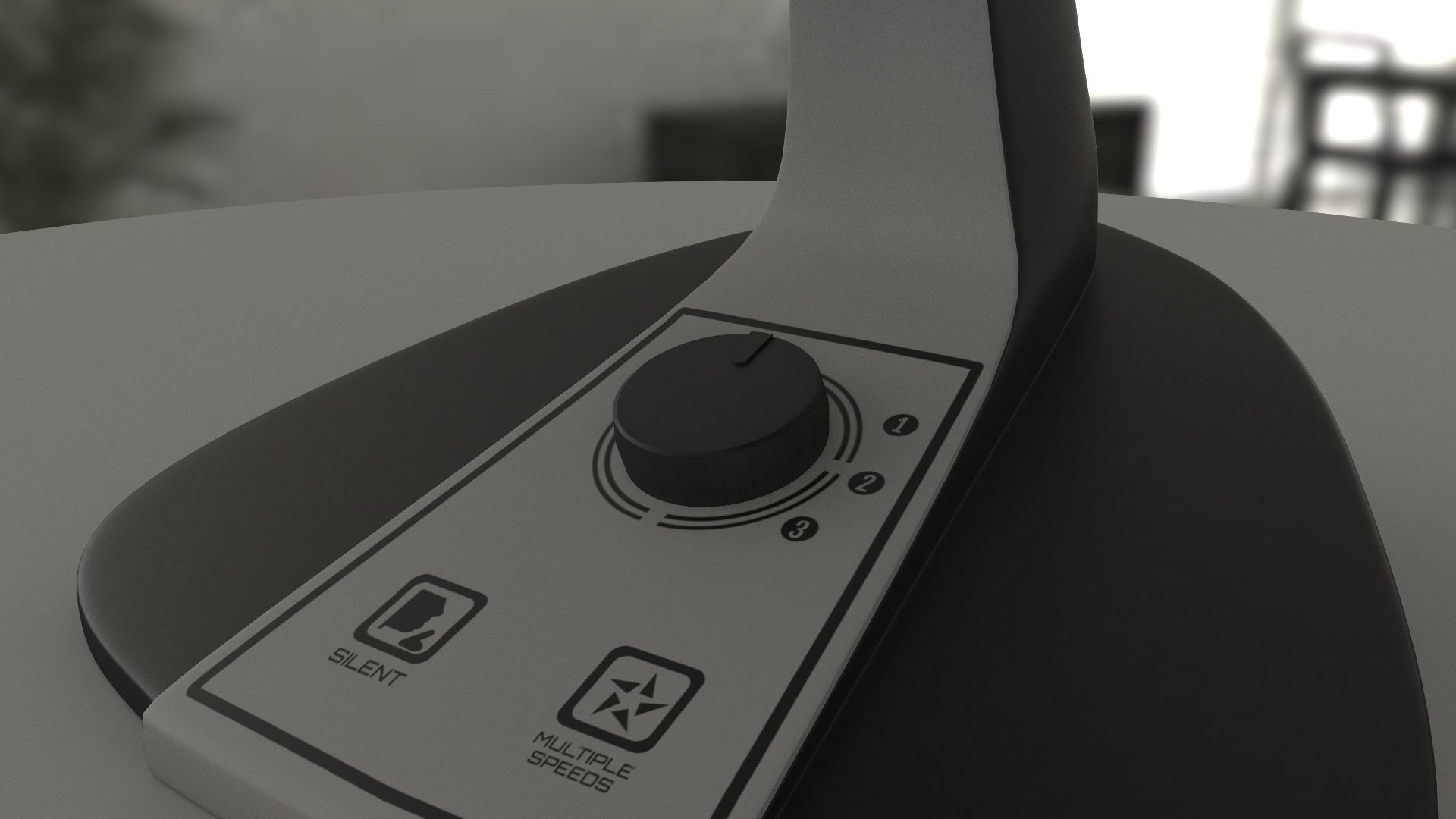 Generic black fan 3D model_5