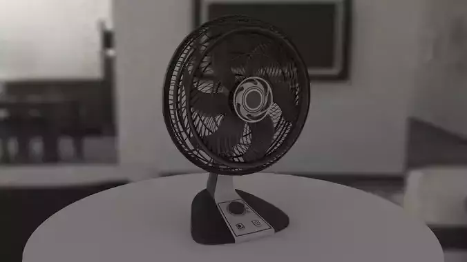Generic black fan 3D model
