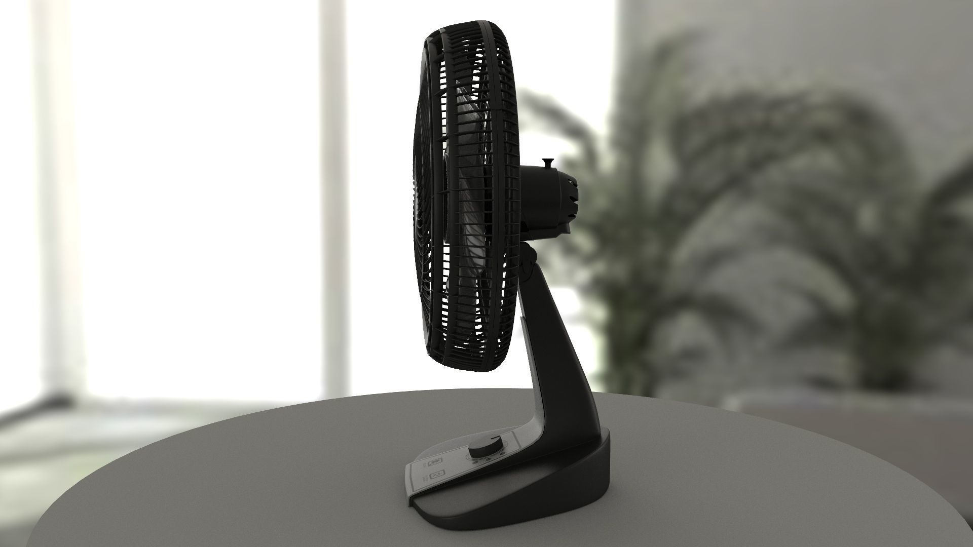 Generic black fan 3D model_17