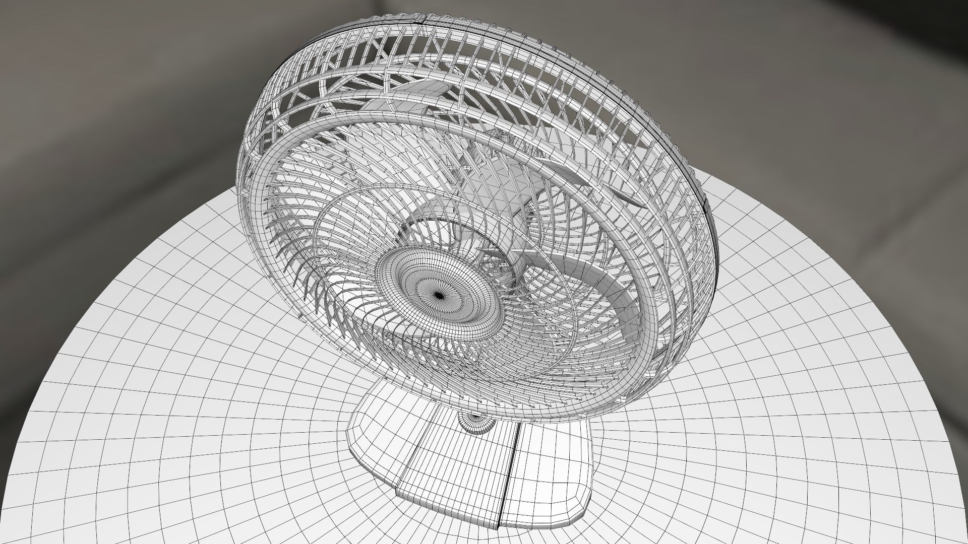 Generic black fan 3D model_13