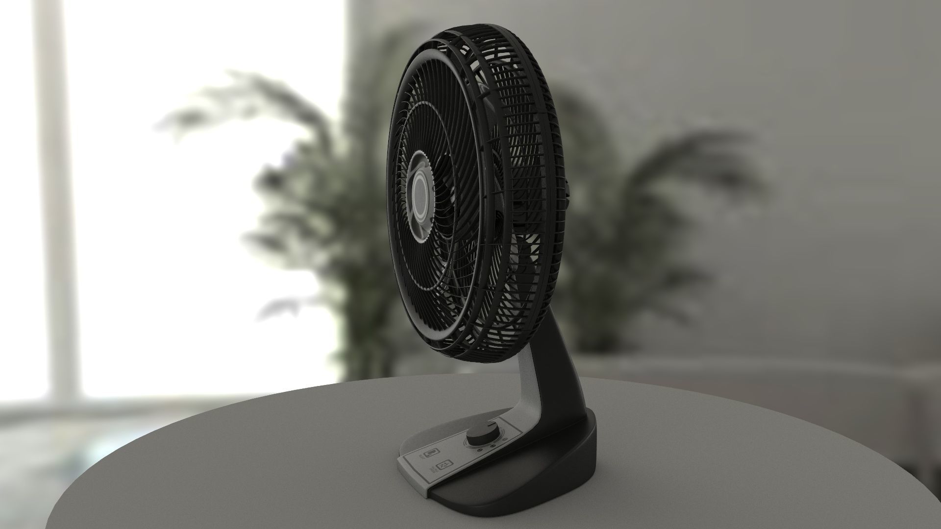 Generic black fan 3D model_16