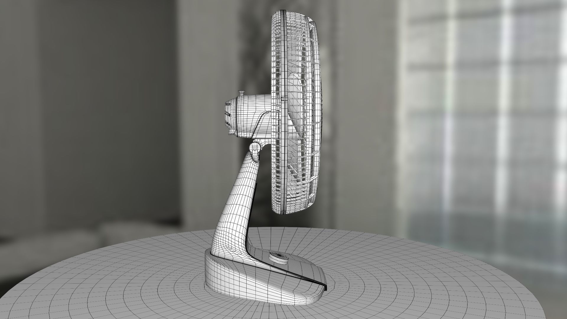 Generic black fan 3D model_10