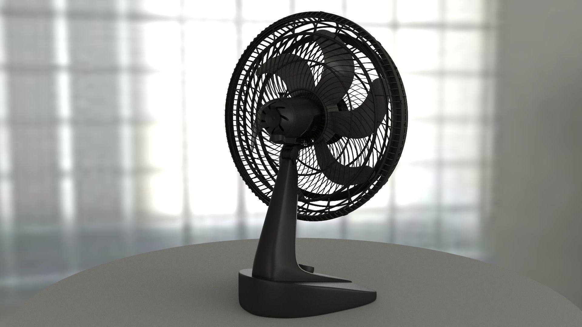 Generic black fan 3D model_1