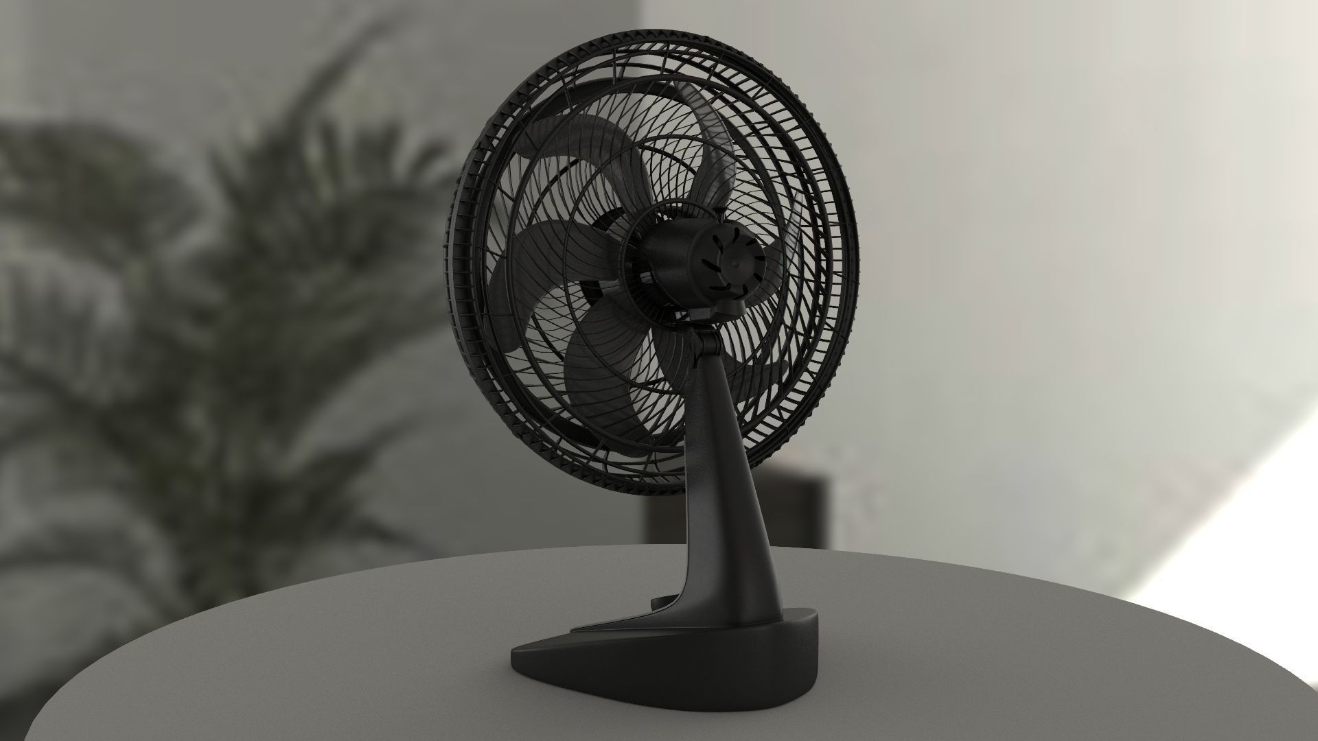 Generic black fan 3D model_19