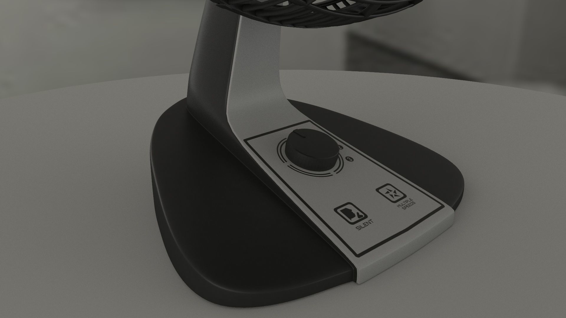 Generic black fan 3D model_4