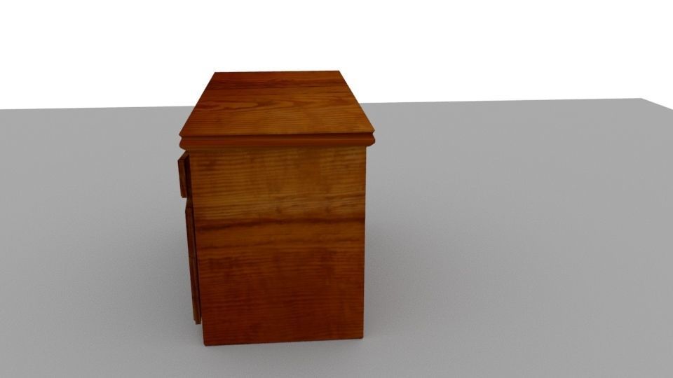 wooden cabinet 3D model_3