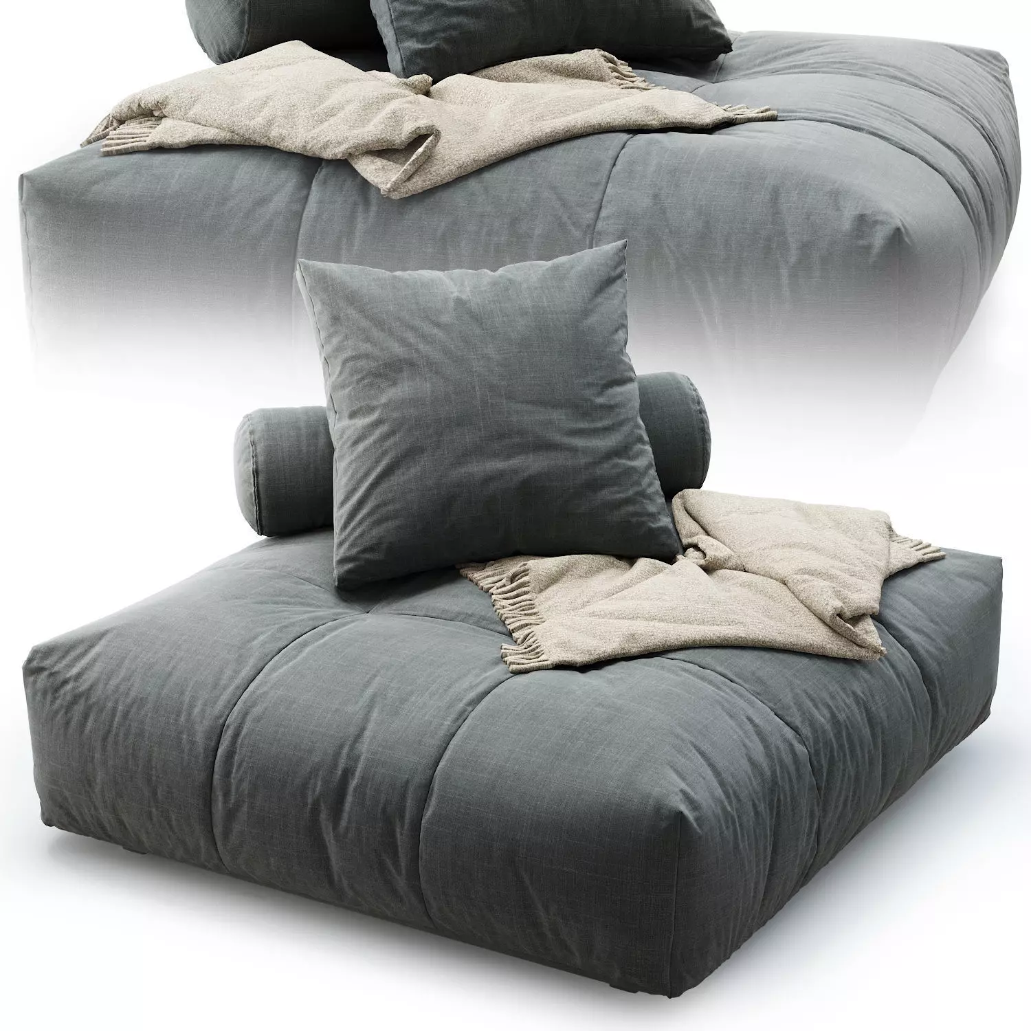 Saba Pouf PIXEL 3D model_0