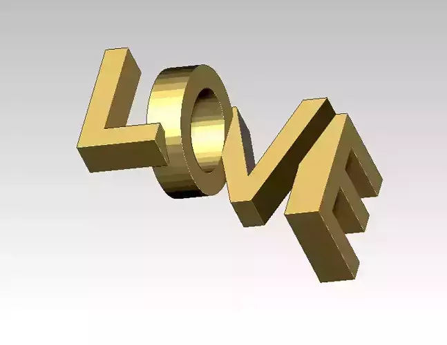 Love word symbol logo jewel pendant