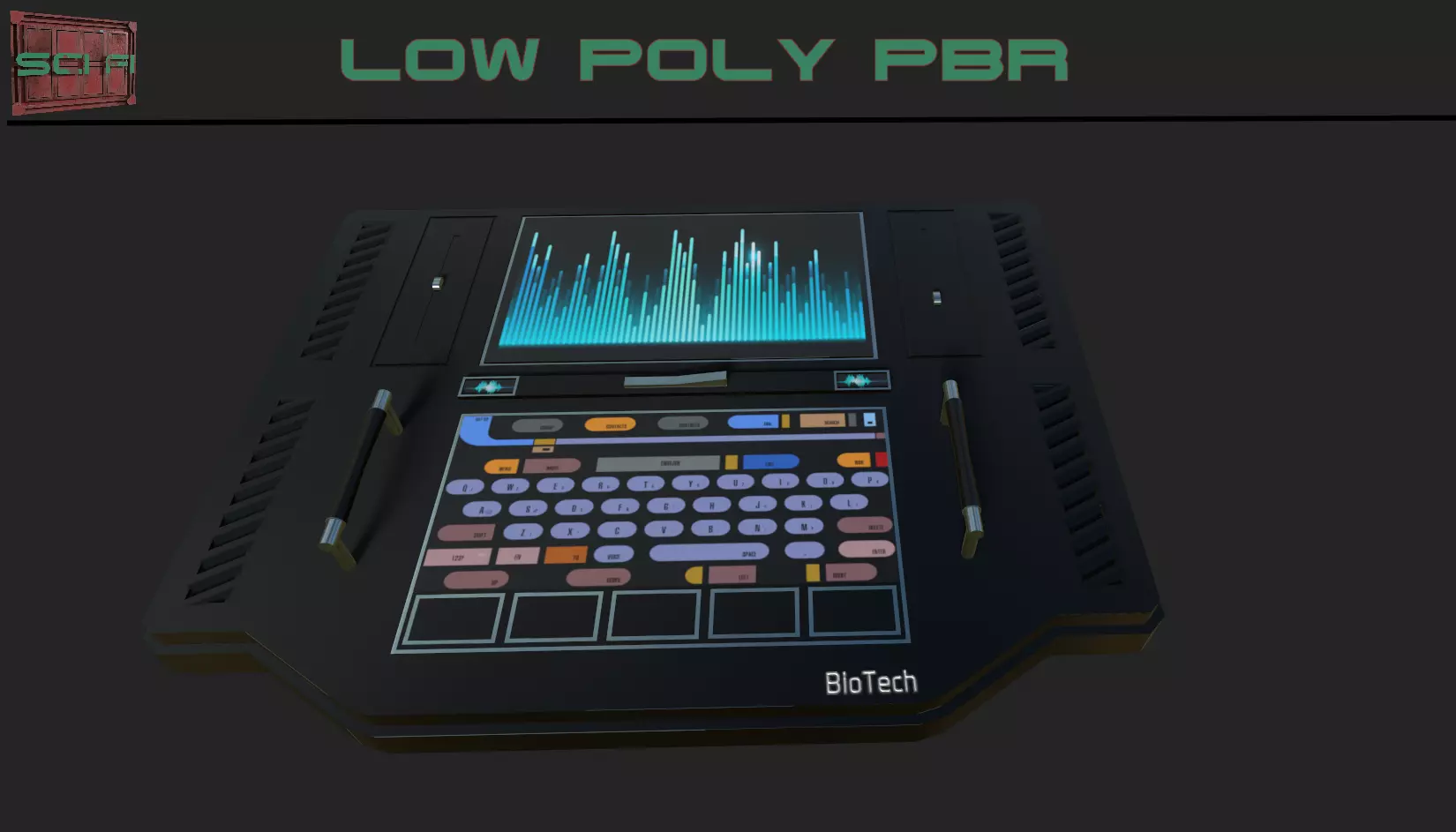 Sci-fi Panel Element Low-poly 3D model