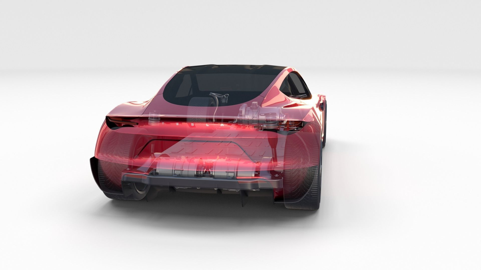 Tesla Roadster with Chassis 3D model_14