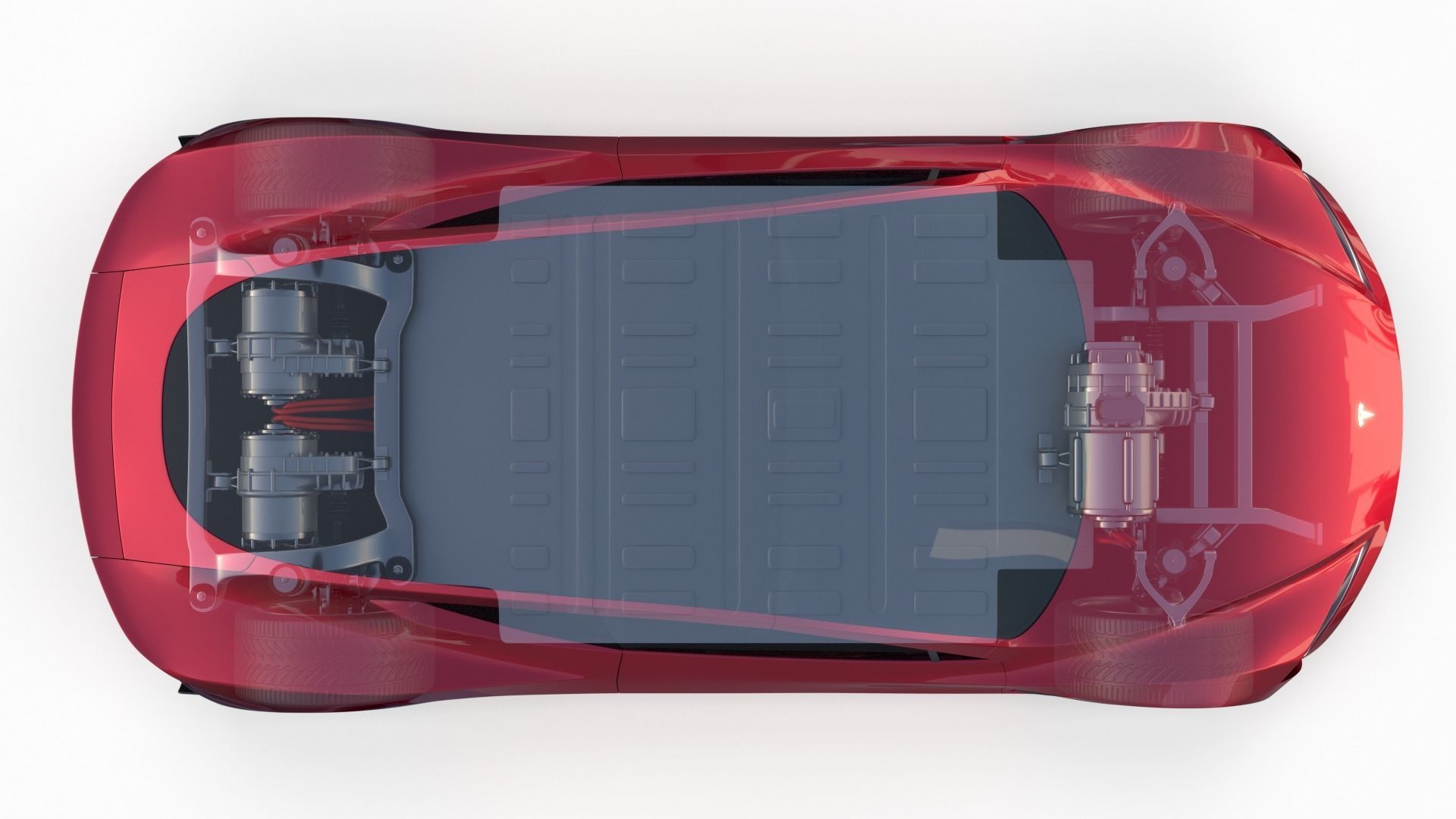 Tesla Roadster with Chassis 3D model_19