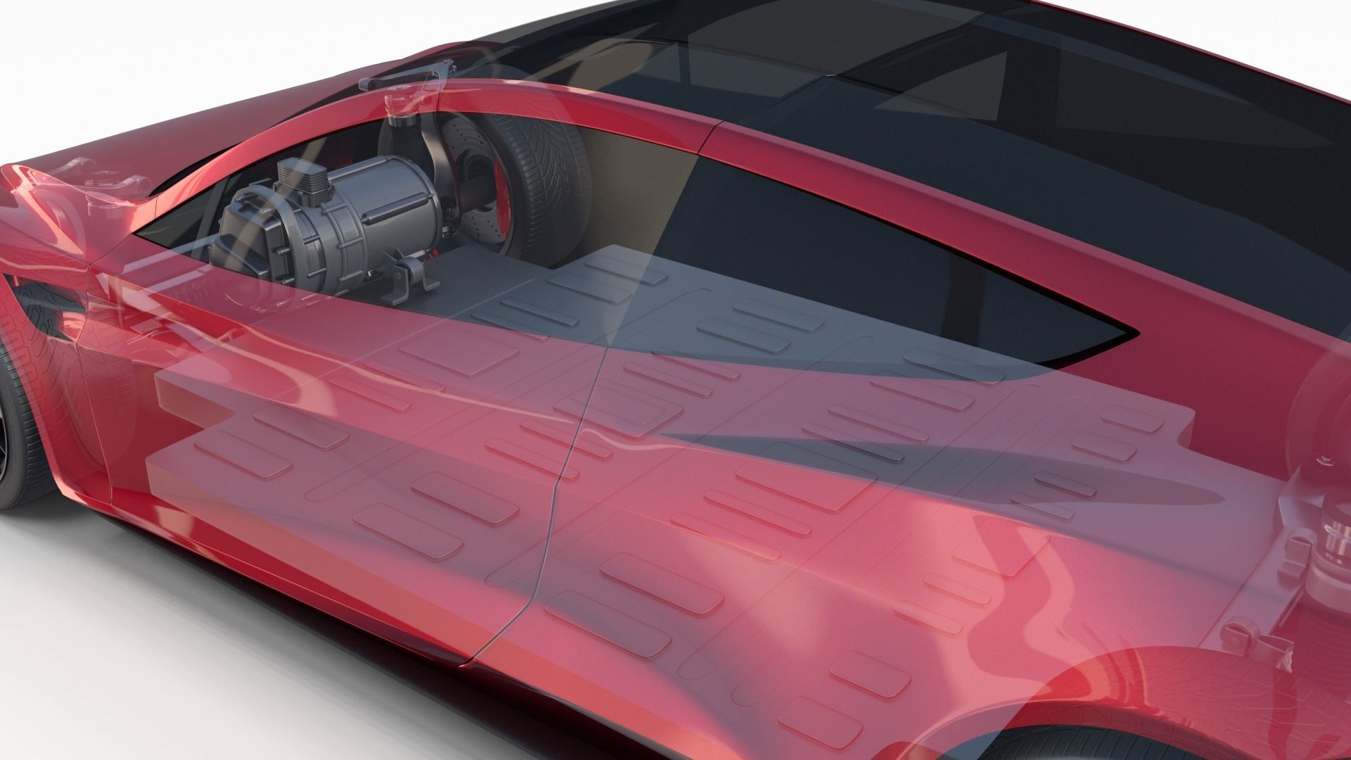 Tesla Roadster with Chassis 3D model_21