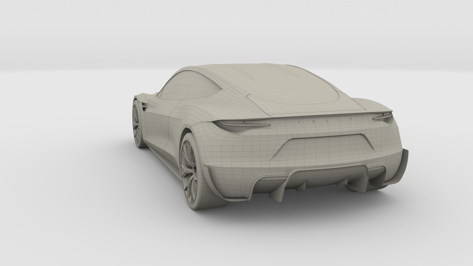 Tesla Roadster with Chassis 3D model_36