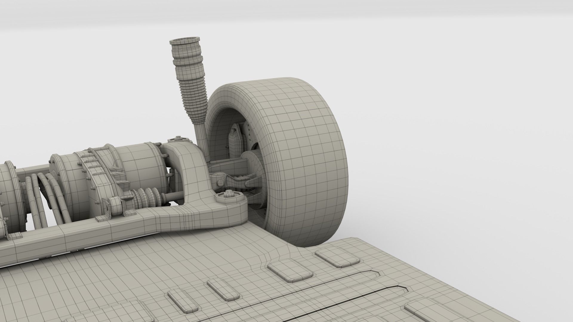 Tesla Roadster with Chassis 3D model_33
