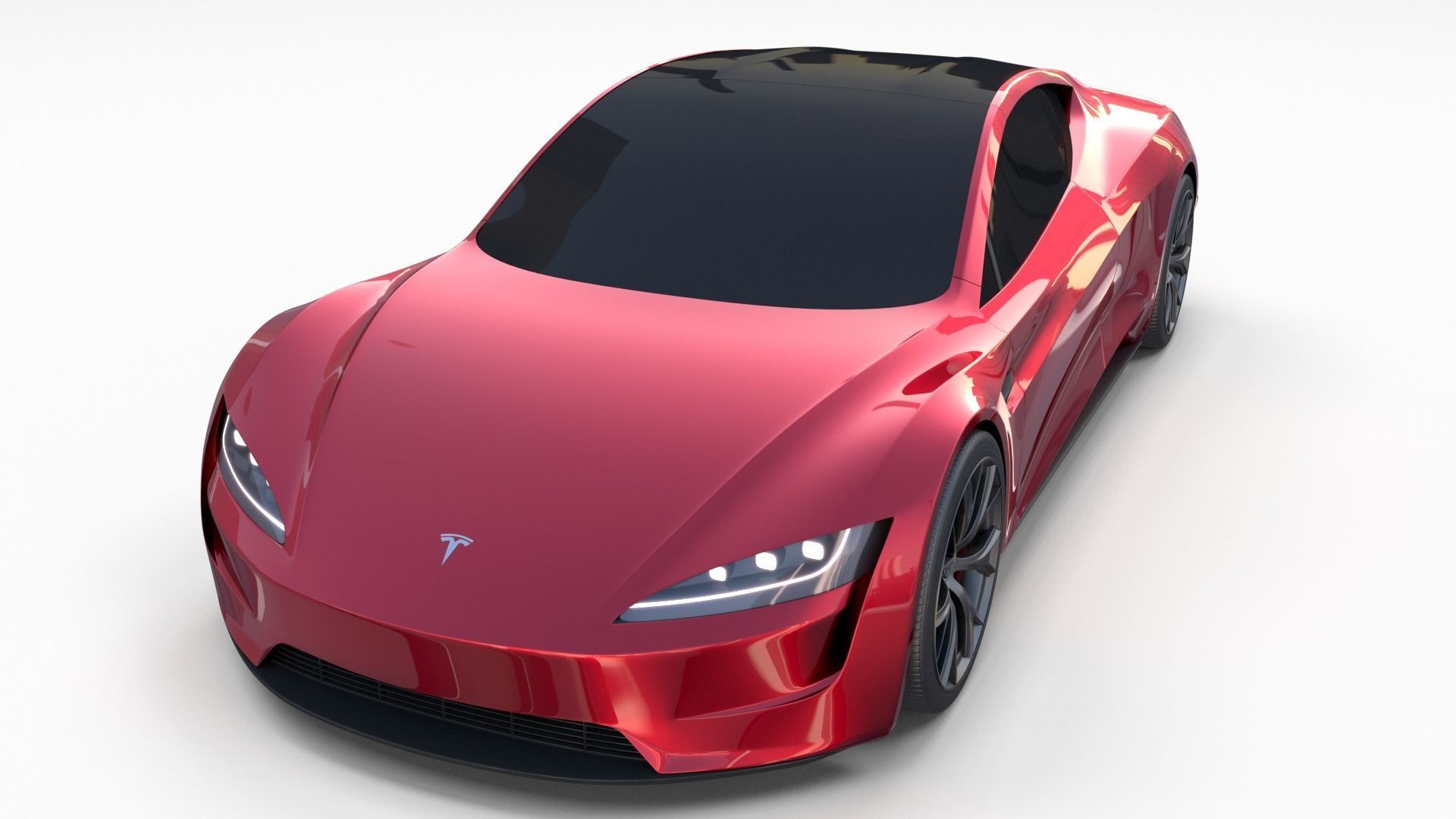 Tesla Roadster with Chassis 3D model_5
