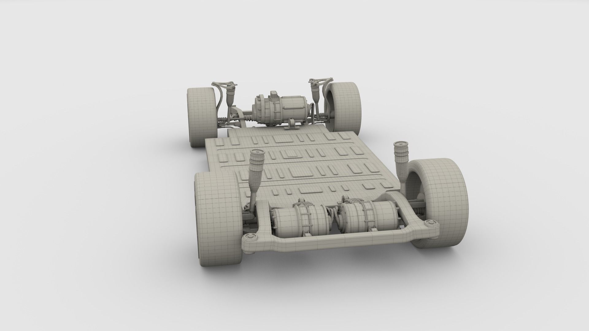 Tesla Roadster with Chassis 3D model_31