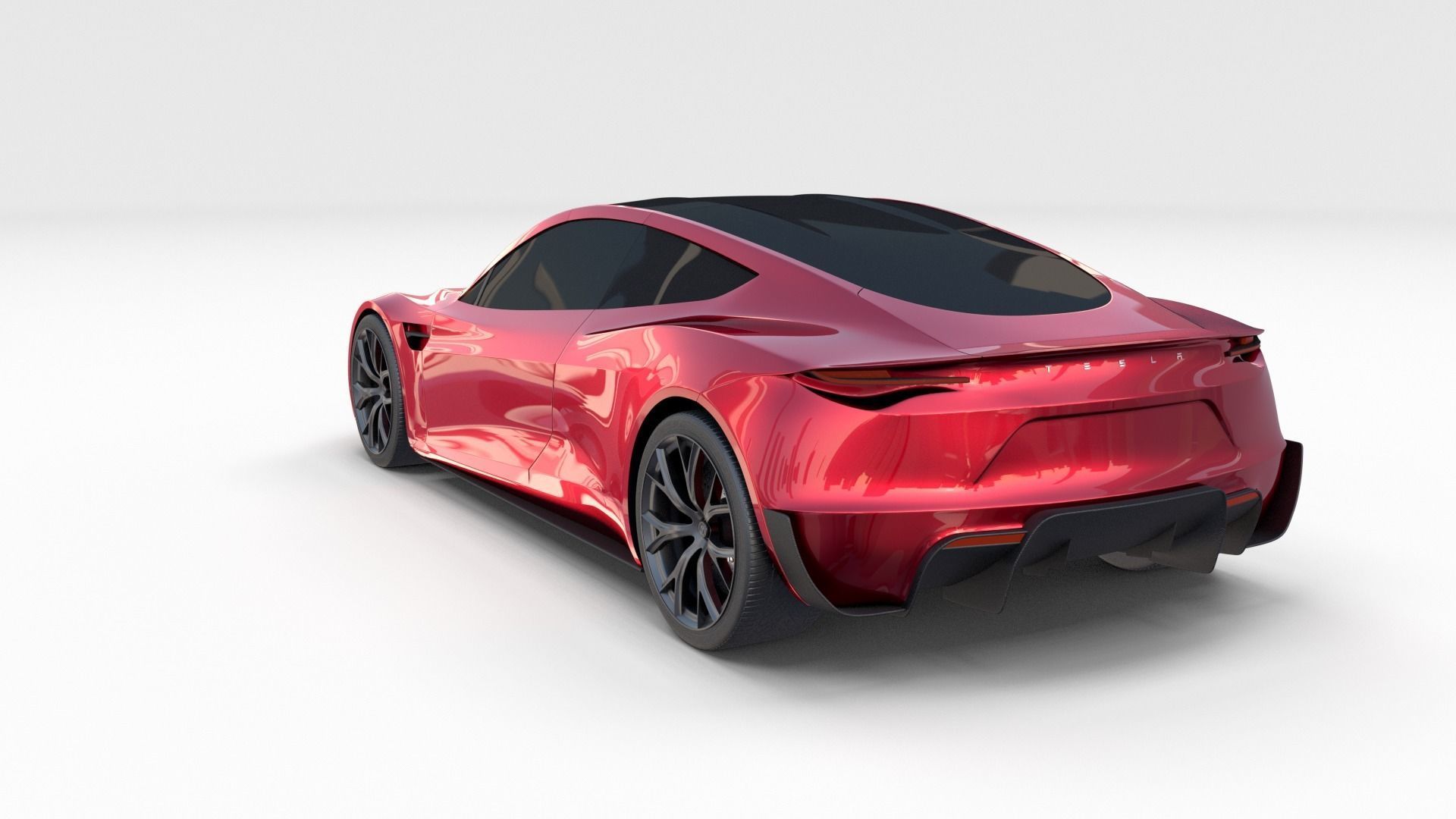 Tesla Roadster with Chassis 3D model_3