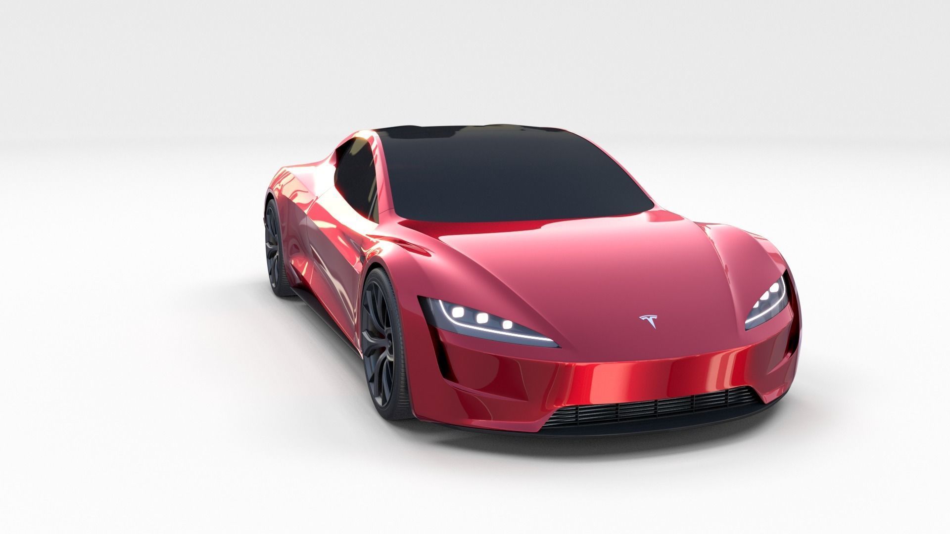 Tesla Roadster with Chassis 3D model_4