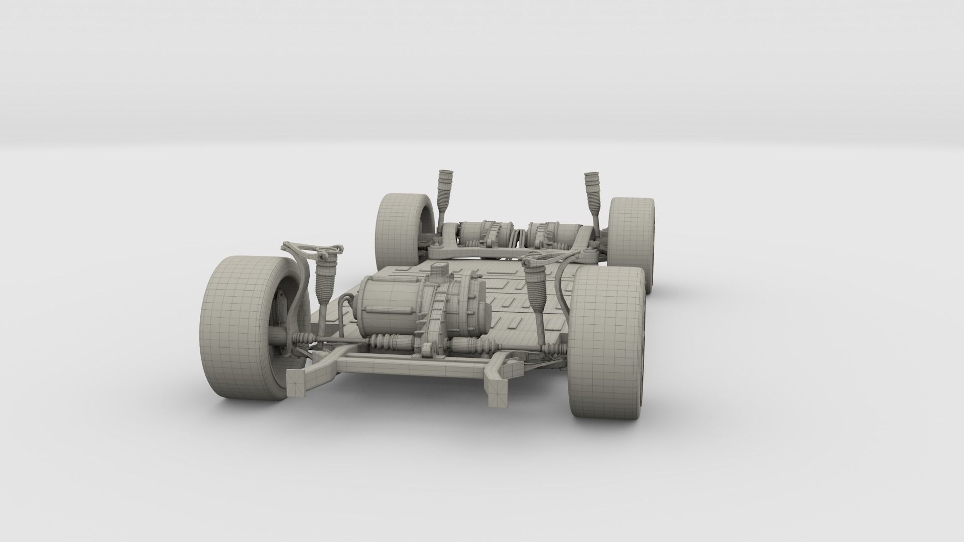 Tesla Roadster with Chassis 3D model_26