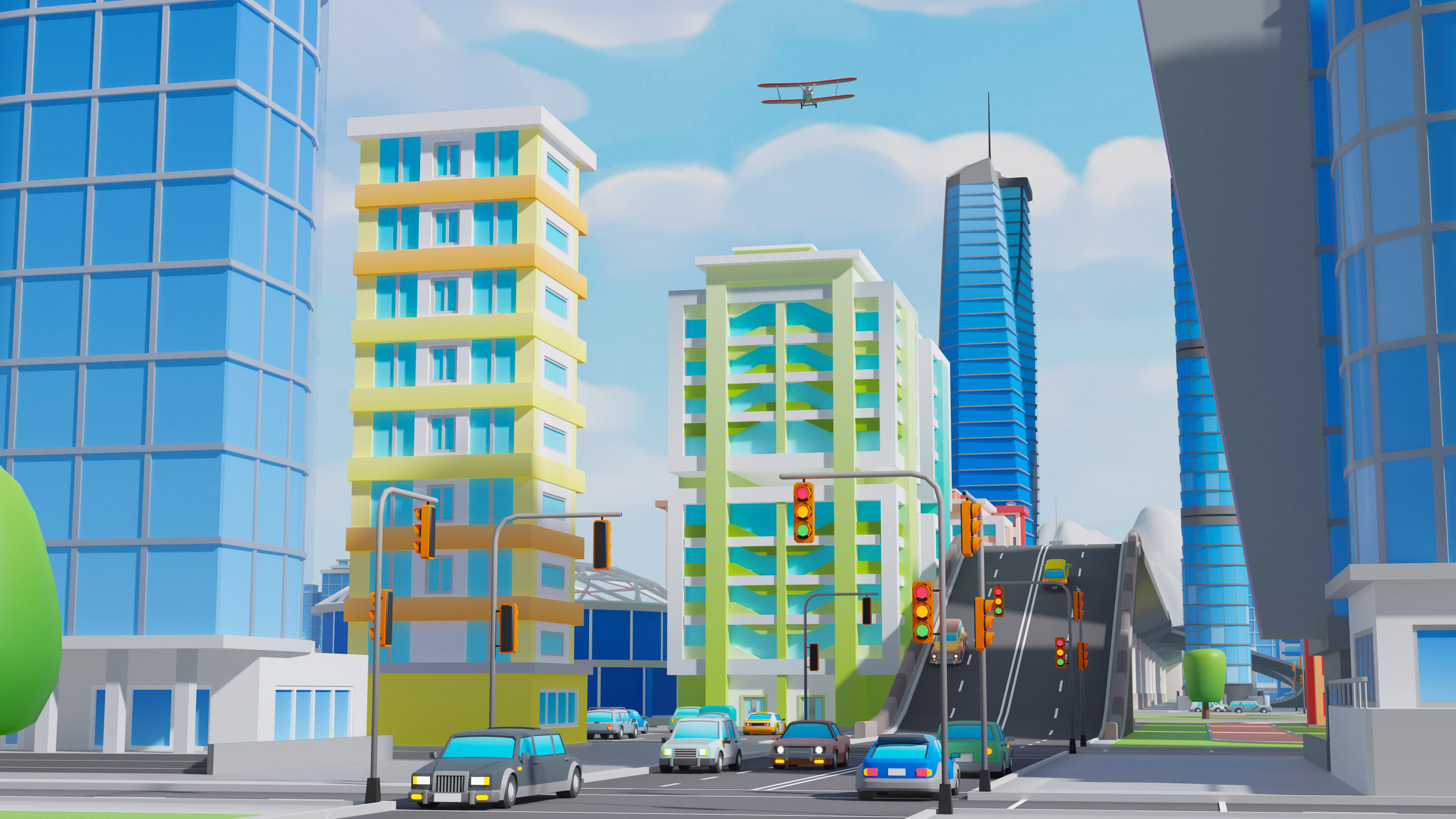 City   Low-poly 3D model_35