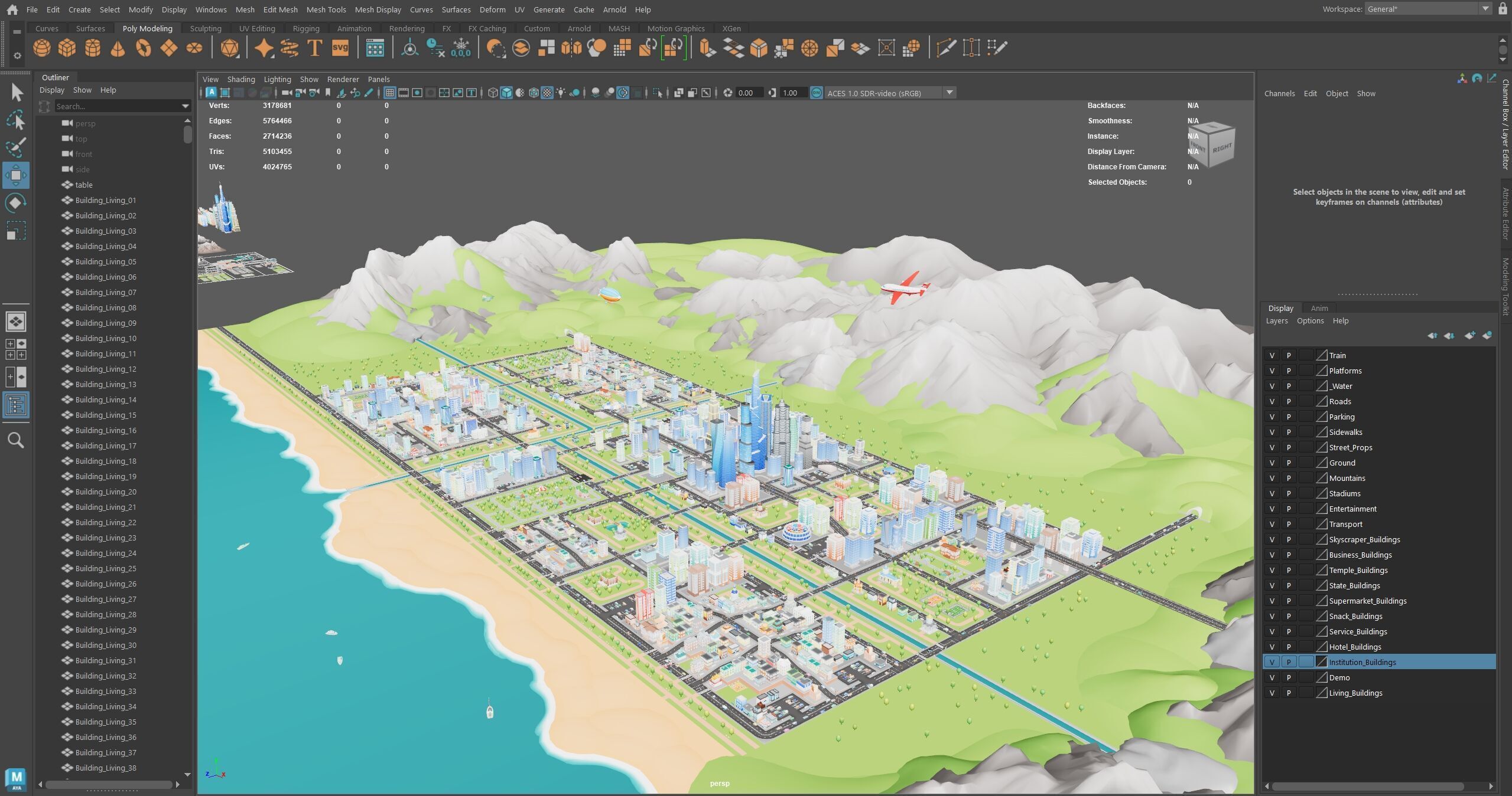 City   Low-poly 3D model_61