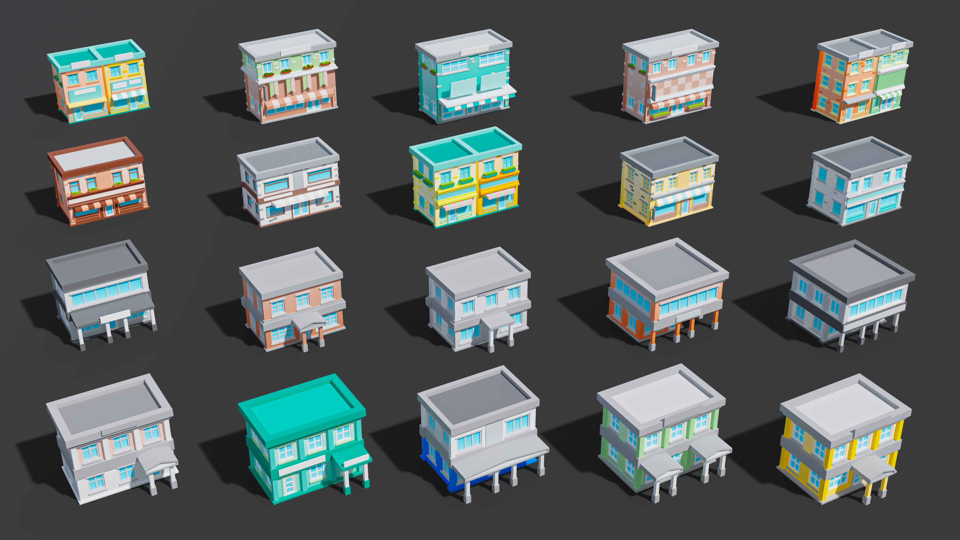 City   Low-poly 3D model_17