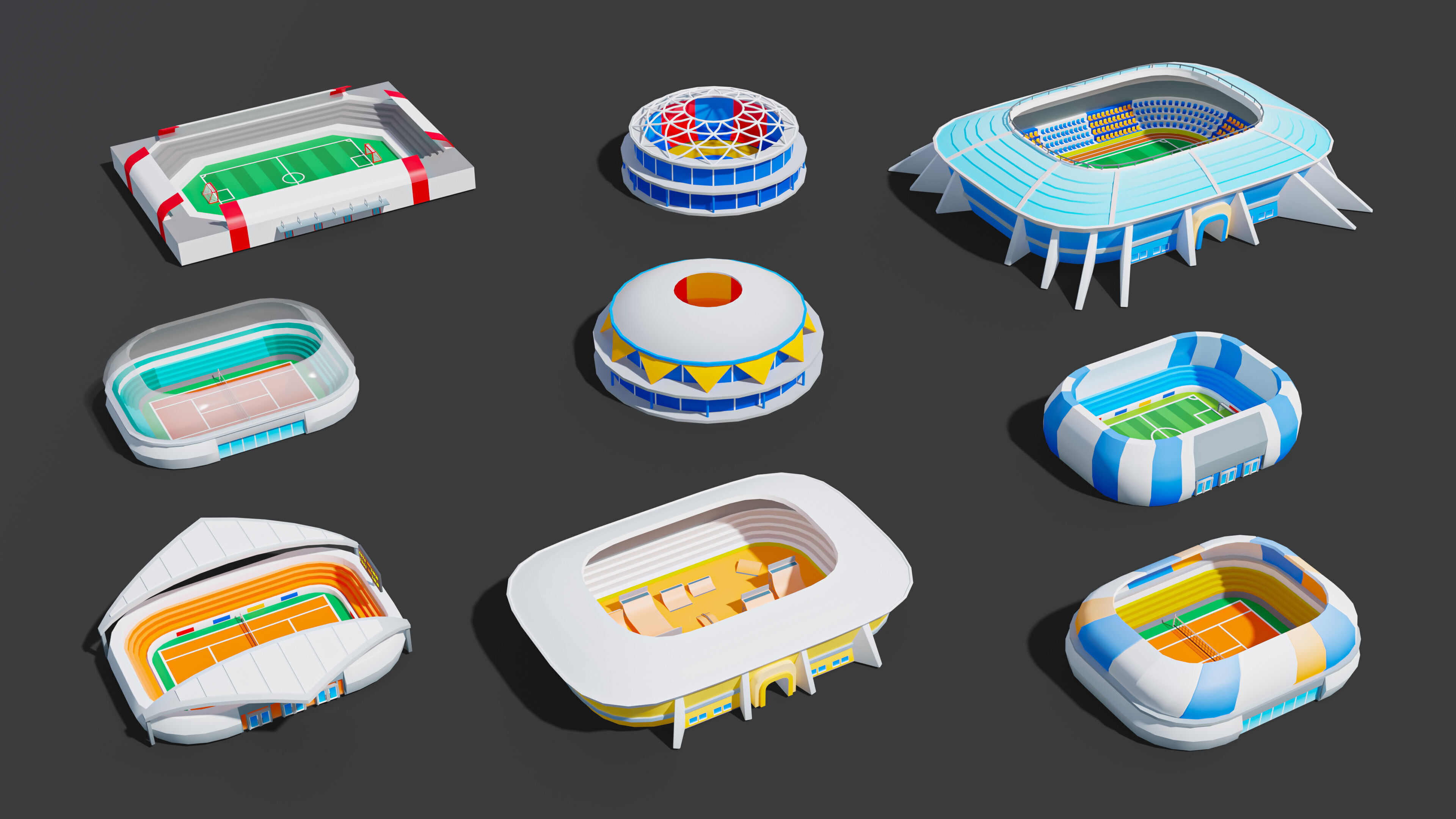 City   Low-poly 3D model_23