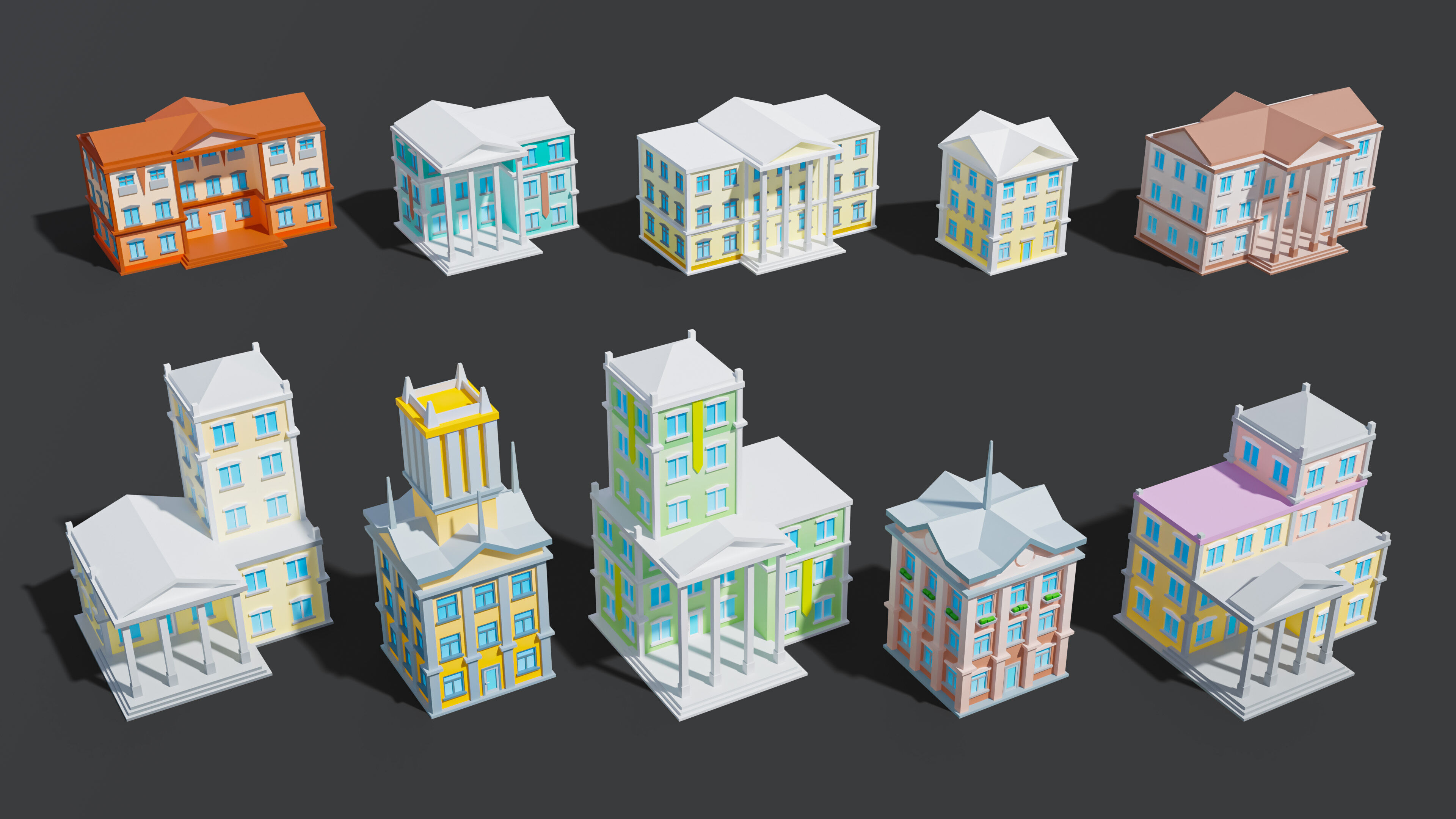 City   Low-poly 3D model_21